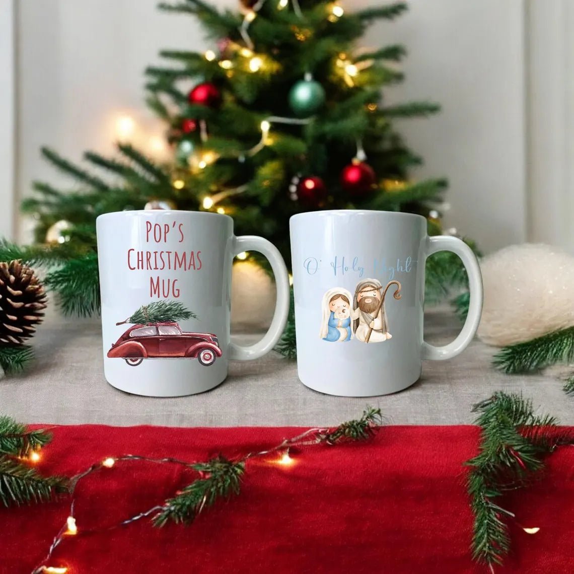Personalized Custom Christmas Coffee Mug for her, Customized Gifts for Women by Groovy Girl Gifts