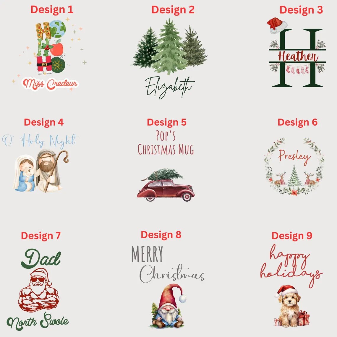 Personalized Custom Christmas Coffee Mug for her, Customized Gifts for Women by Groovy Girl Gifts