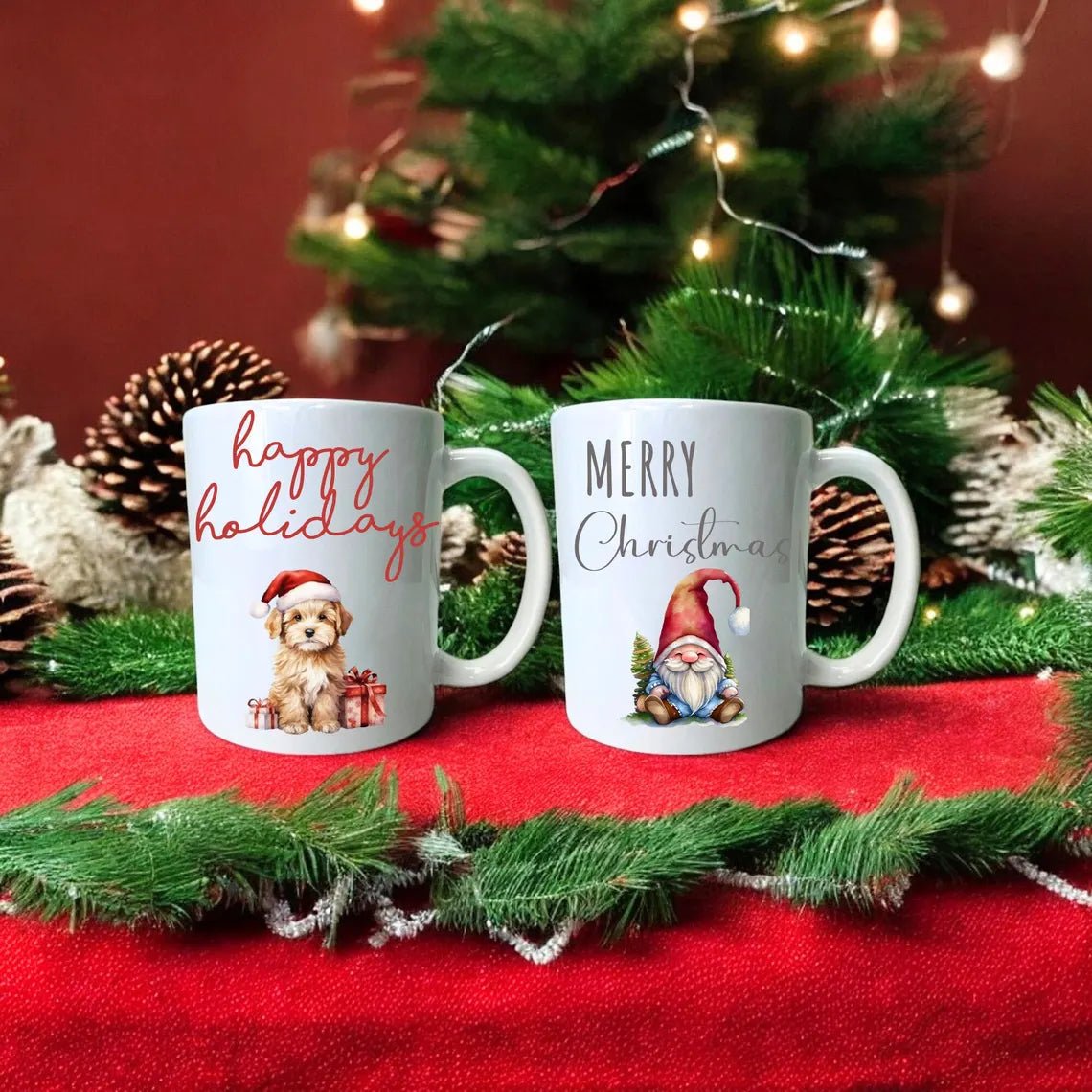 Personalized Custom Christmas Coffee Mug for her, Customized Gifts for Women by Groovy Girl Gifts