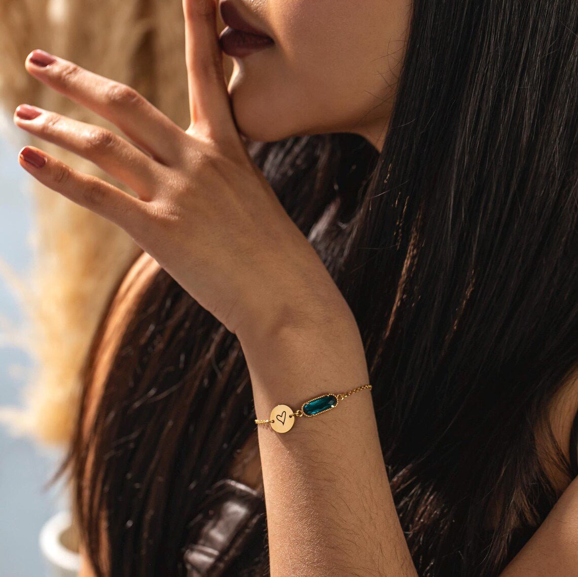 Personalized Custom Birthstone Personalized Bracelet for her, Customized Gifts for Women by Groovy Girl Gifts