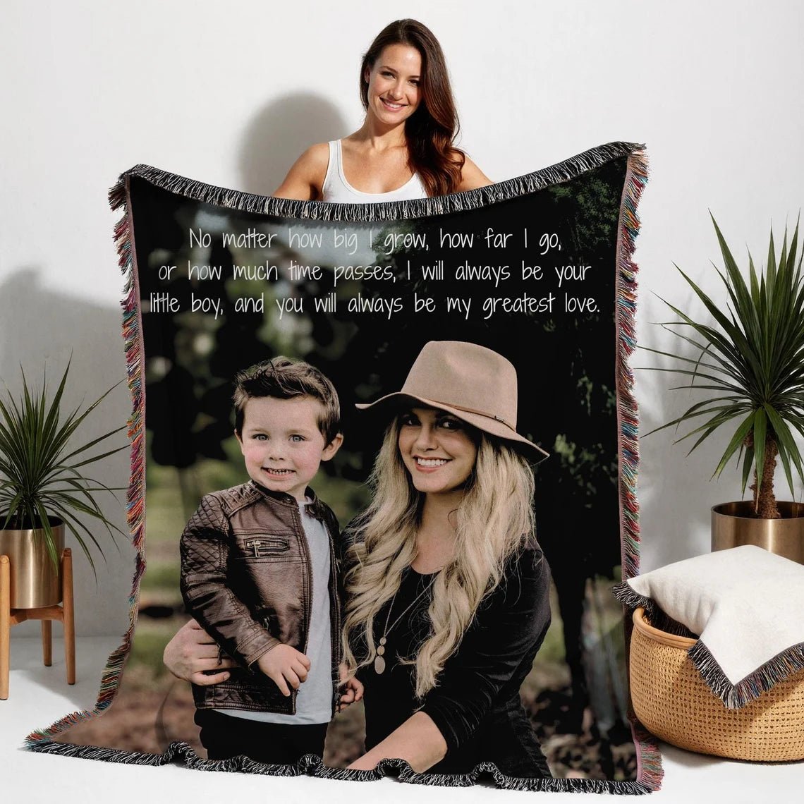 Personalized Picture Perfect Keepsake Blanket for her, Customized Gifts for Women by Groovy Girl Gifts