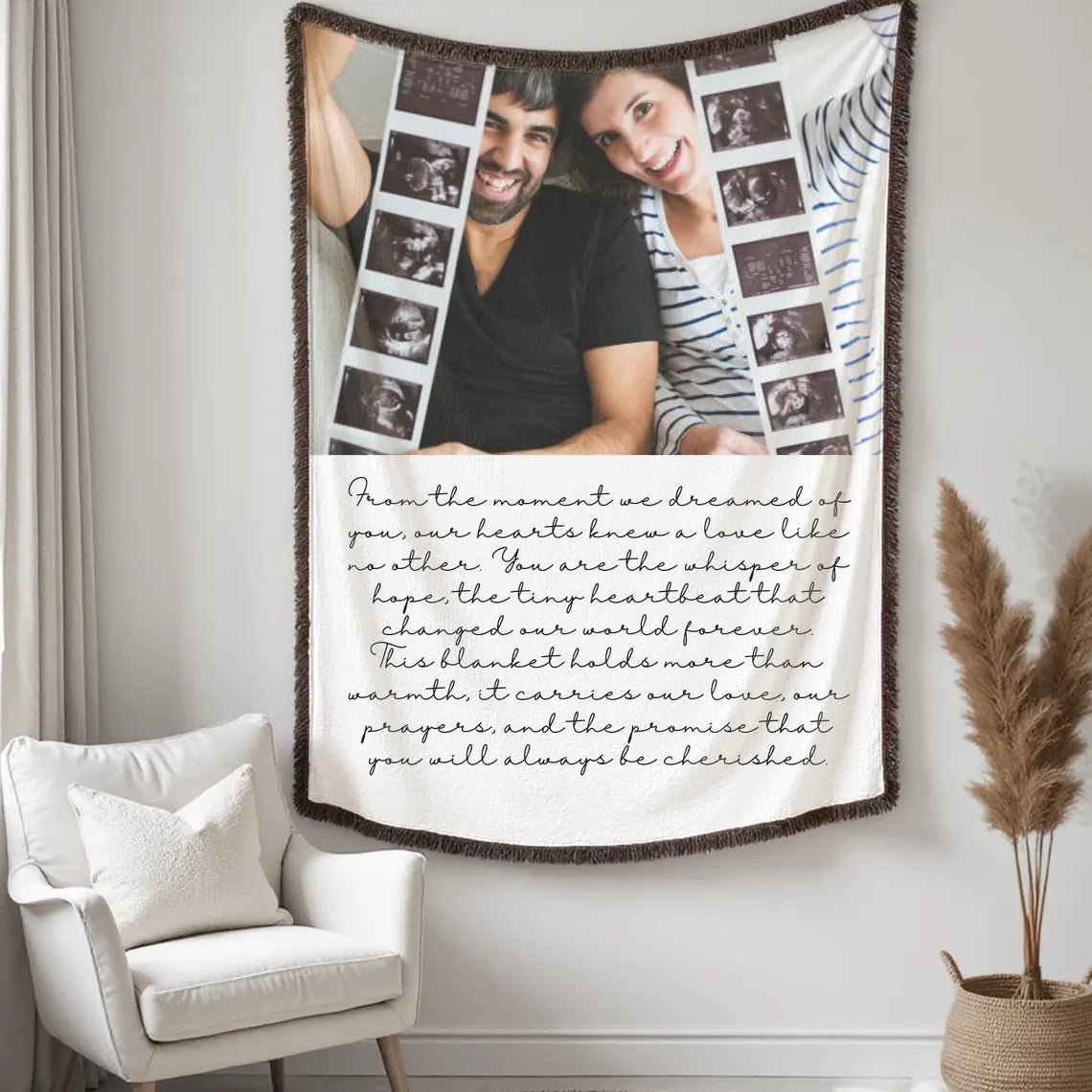 Personalized Picture Perfect Keepsake Blanket for her, Customized Gifts for Women by Groovy Girl Gifts