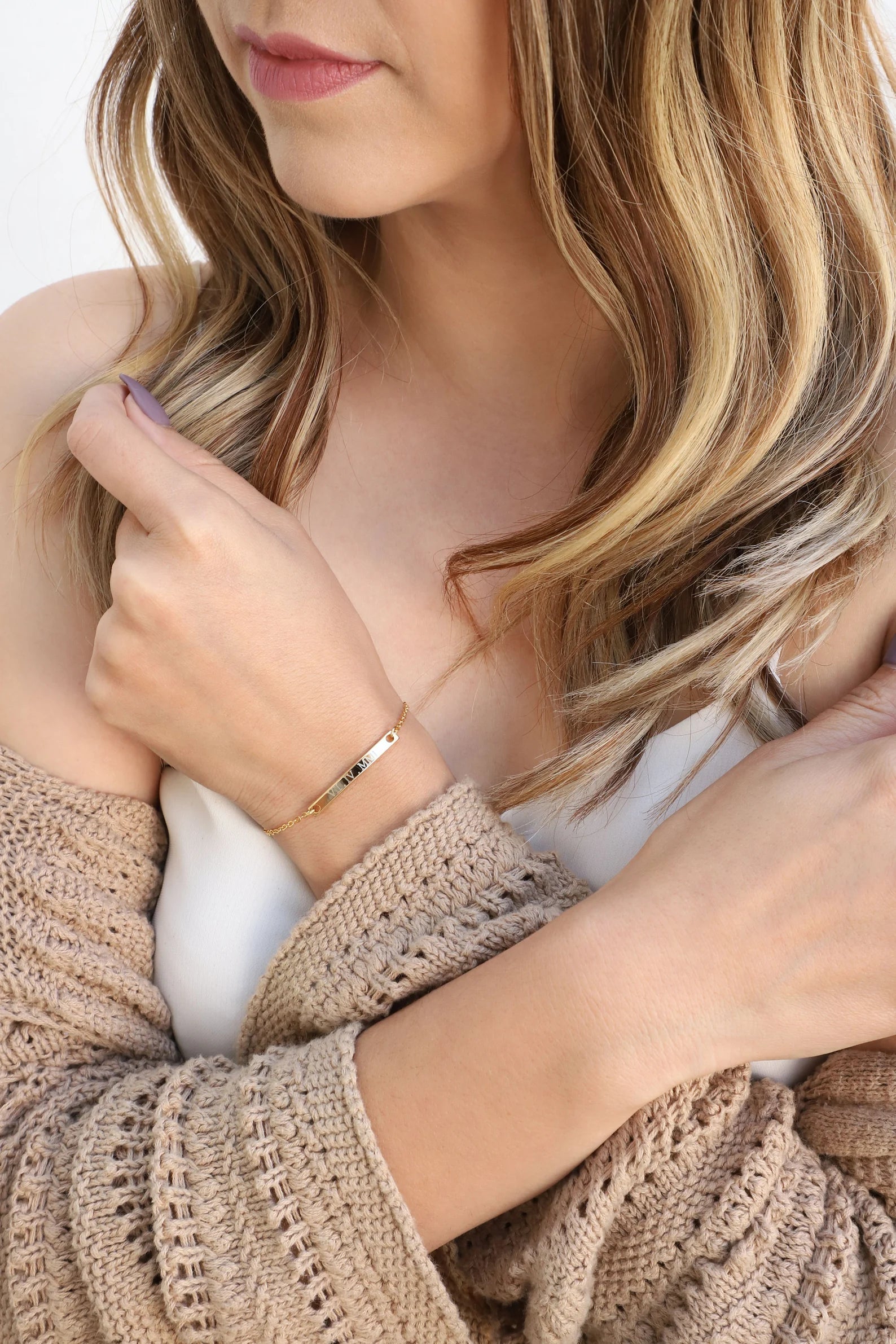Personalized Dainty Bar Bracelet