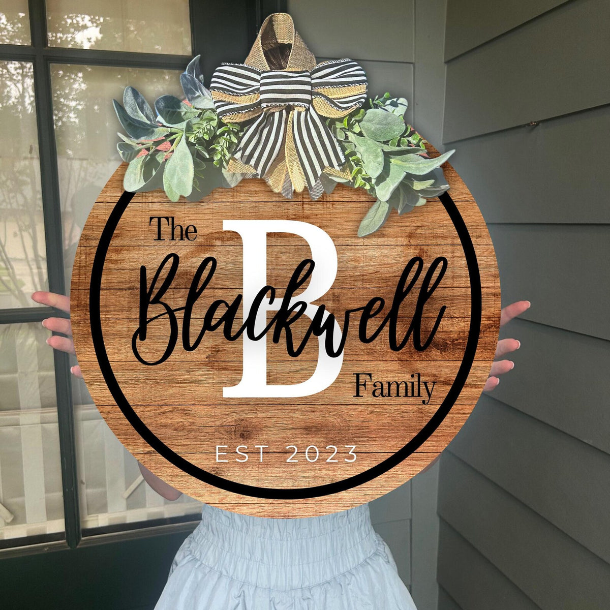 Personalized Rustic Welcome Sign