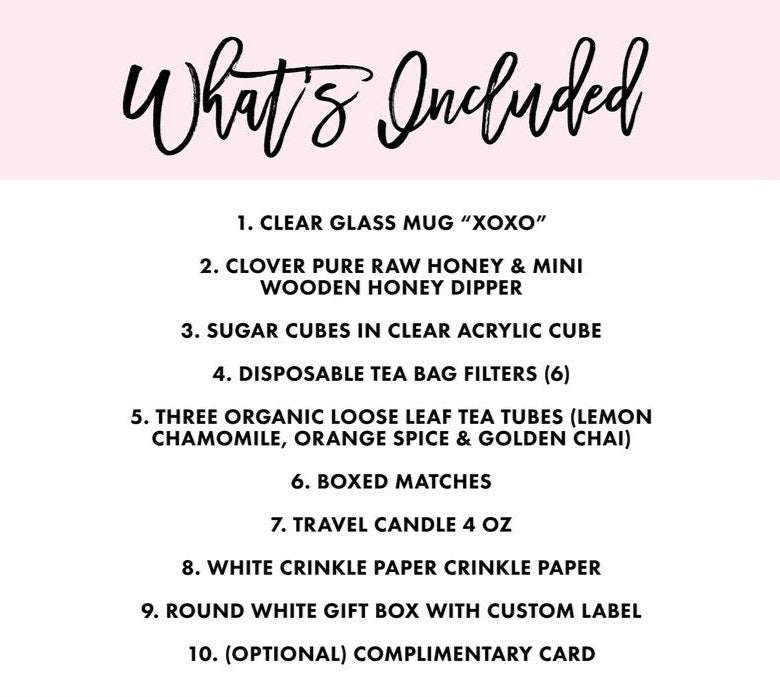 Personalized Valentine&#39;s Tea Gift Box for her, Customized Gifts for Women by Groovy Girl Gifts