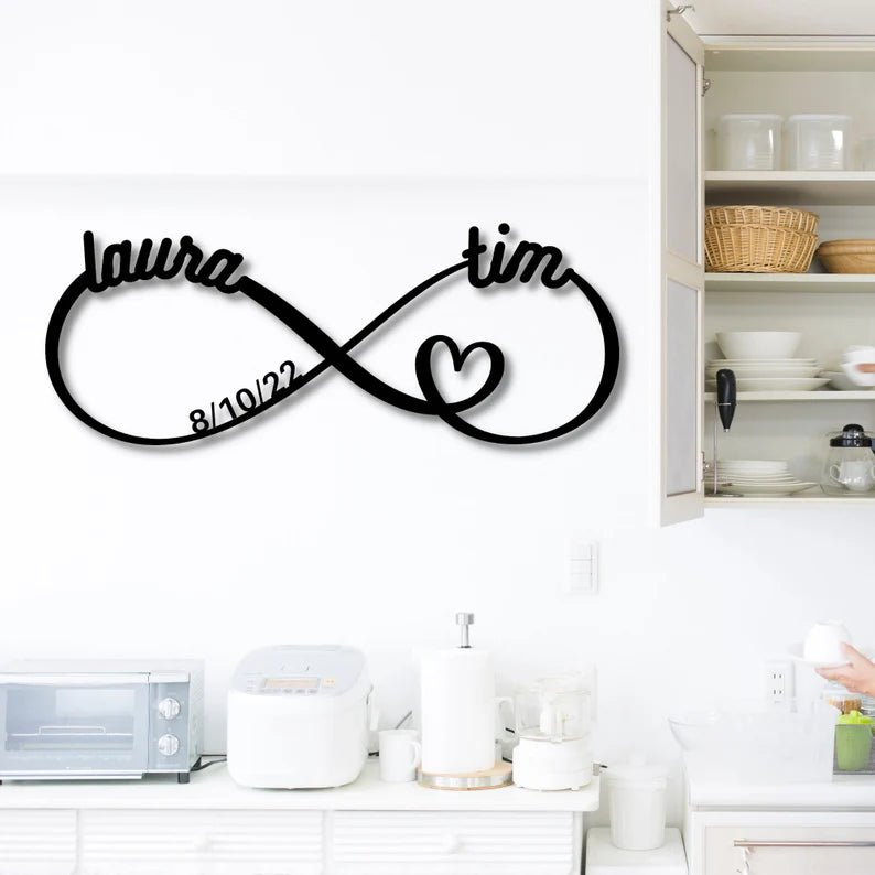 Personalized Love You To Infinity Sign for her, Customized Gifts for Women by Groovy Girl Gifts