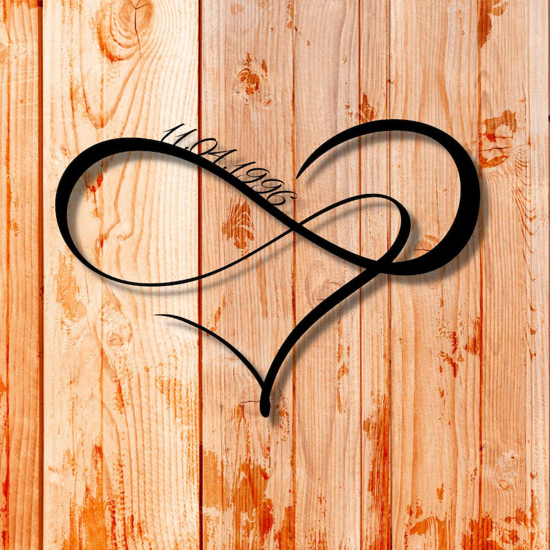 Personalized Heart Metal Sign