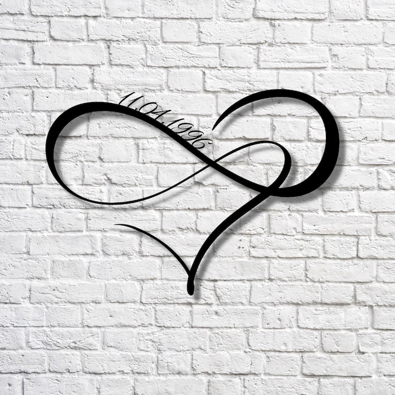 Personalized Personalized Heart Metal Sign for her, Customized Gifts for Women by Groovy Girl Gifts