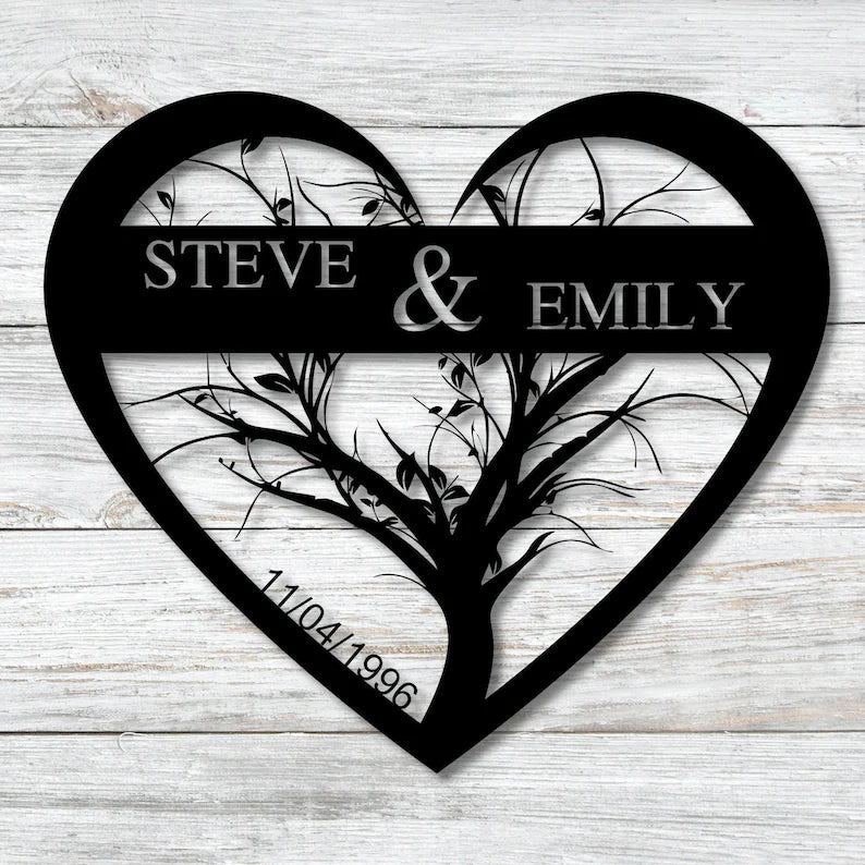 Tree of Life Couple's Metal Sign