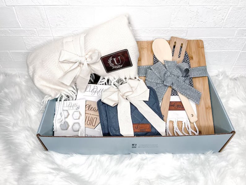 Personalized Wrapped In Love Gift Basket for her, Customized Gifts for Women by Groovy Girl Gifts