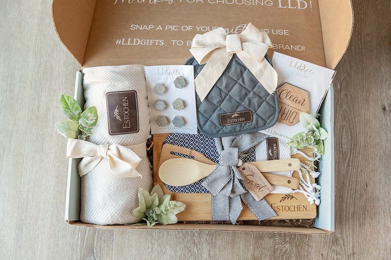 Personalized Wrapped In Love Gift Basket for her, Customized Gifts for Women by Groovy Girl Gifts