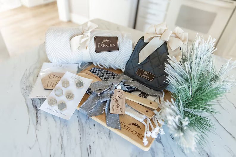 Personalized Wrapped In Love Gift Basket for her, Customized Gifts for Women by Groovy Girl Gifts