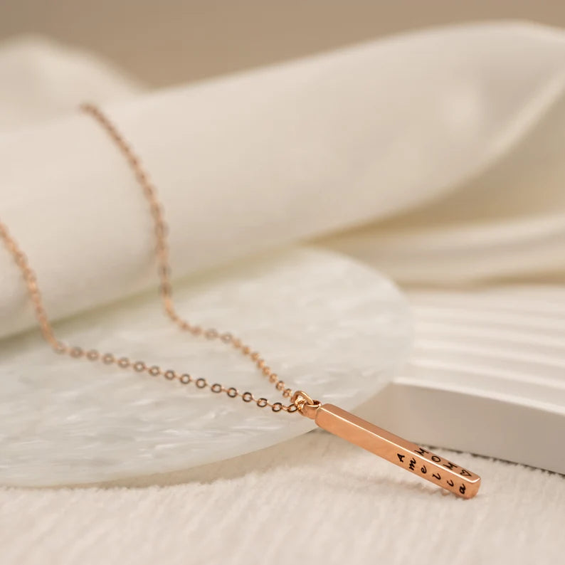 Sterling Silver Bar Necklace