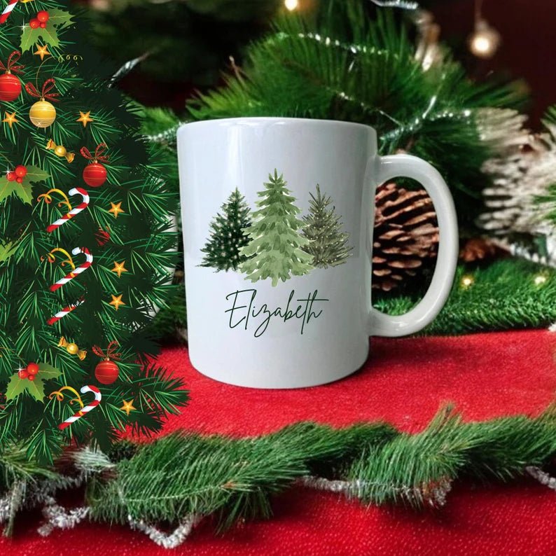 Personalized Custom Christmas Coffee Mug for her, Customized Gifts for Women by Groovy Girl Gifts