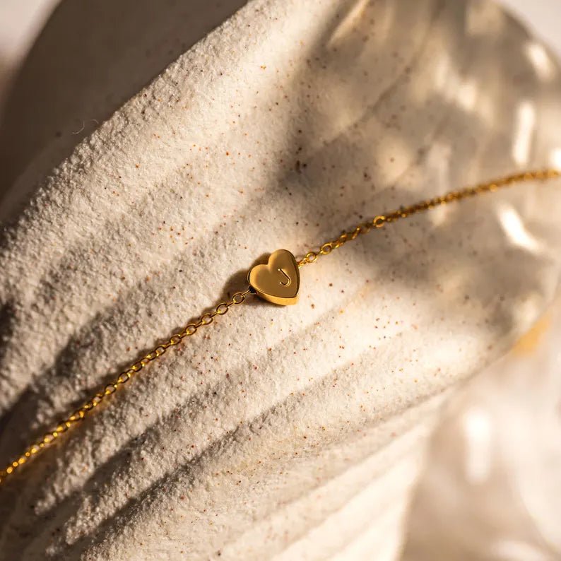 Personalized Love Locked in Heart Custom Bracelet for her, Customized Gifts for Women by Groovy Girl Gifts