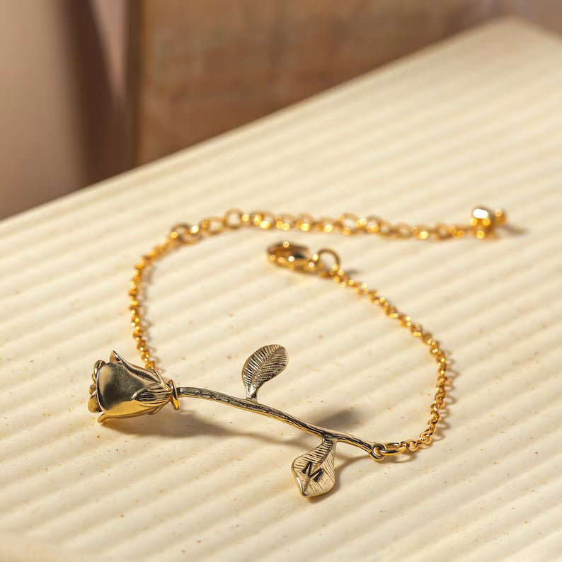 Personalized Elegant Rose Bracelet Gift for her, Customized Gifts for Women by Groovy Girl Gifts