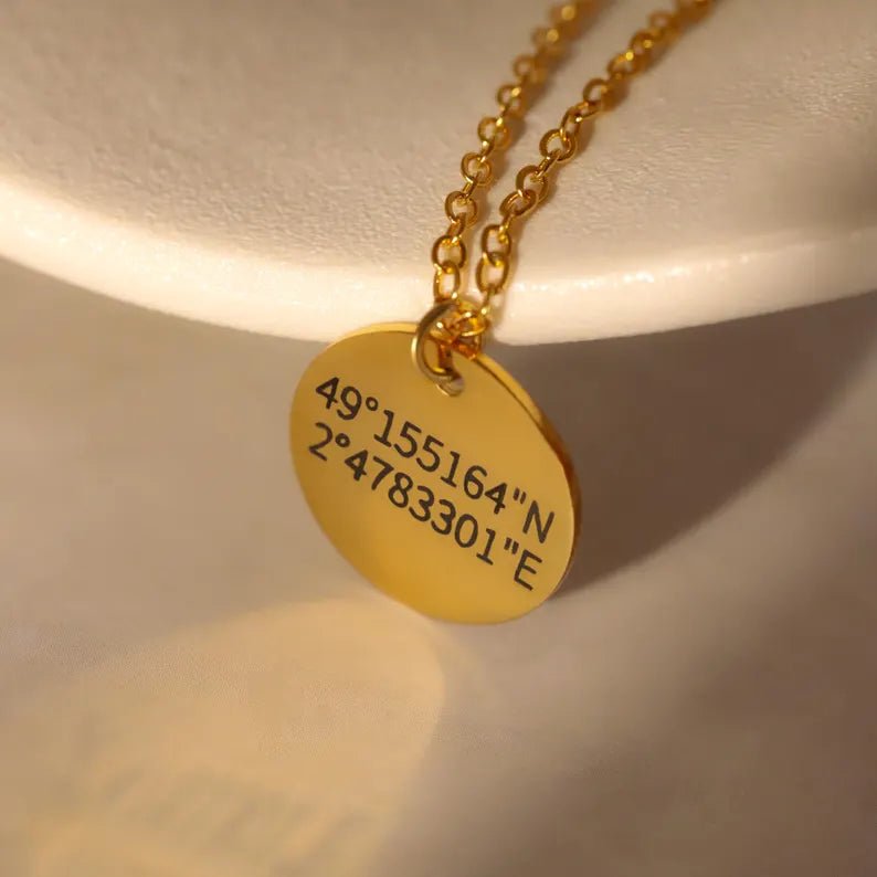 Personalized Map Your Heart: Custom Coordinates Necklace for her, Customized Gifts for Women by Groovy Girl Gifts