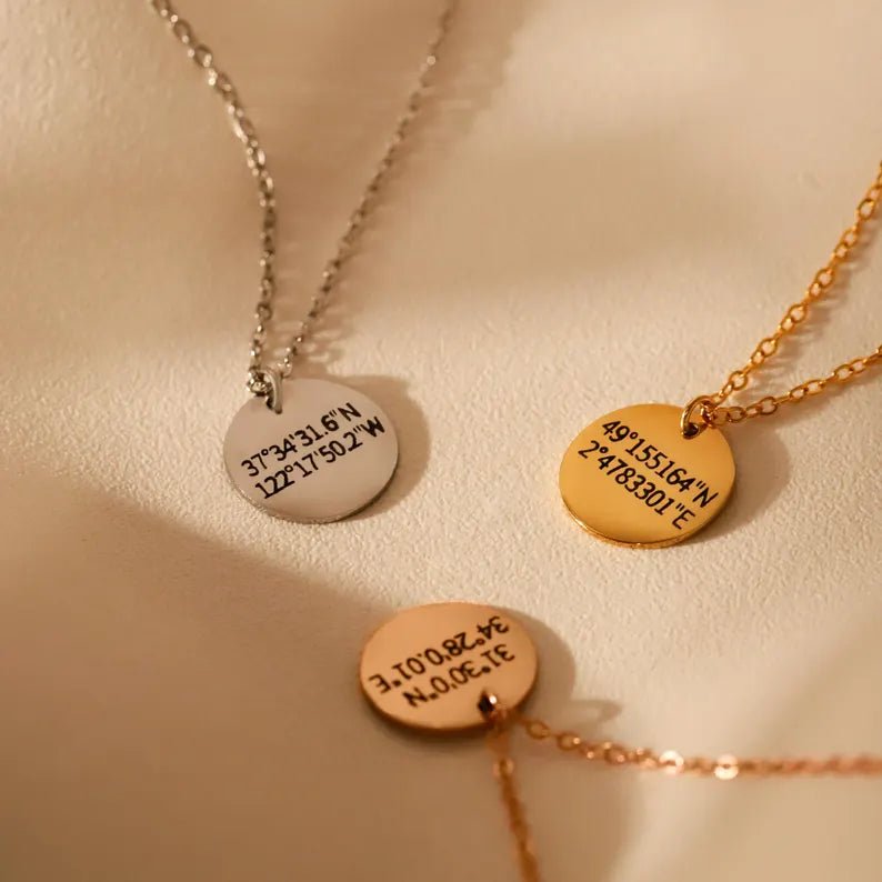 Personalized Map Your Heart: Custom Coordinates Necklace for her, Customized Gifts for Women by Groovy Girl Gifts