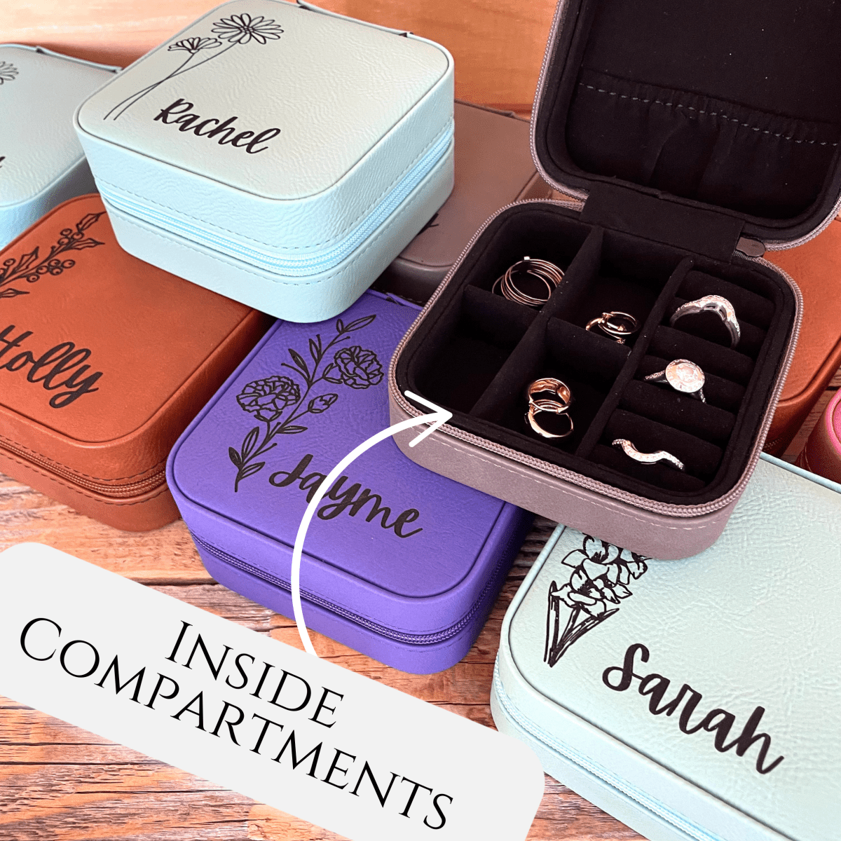 Personalized Birth Month Personalized Jewelry Box for her, Customized Gifts for Women by Groovy Girl Gifts