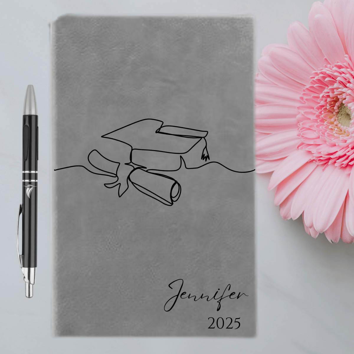 Personalized Custom Graduation Journal Set for her, Customized Gifts for Women by Groovy Girl Gifts