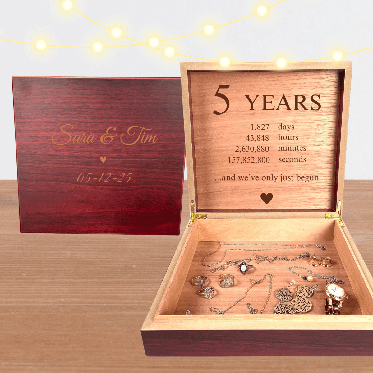 Personalized Personalized Keepsake Jewelry Box for her, Customized Gifts for Women by Groovy Girl Gifts