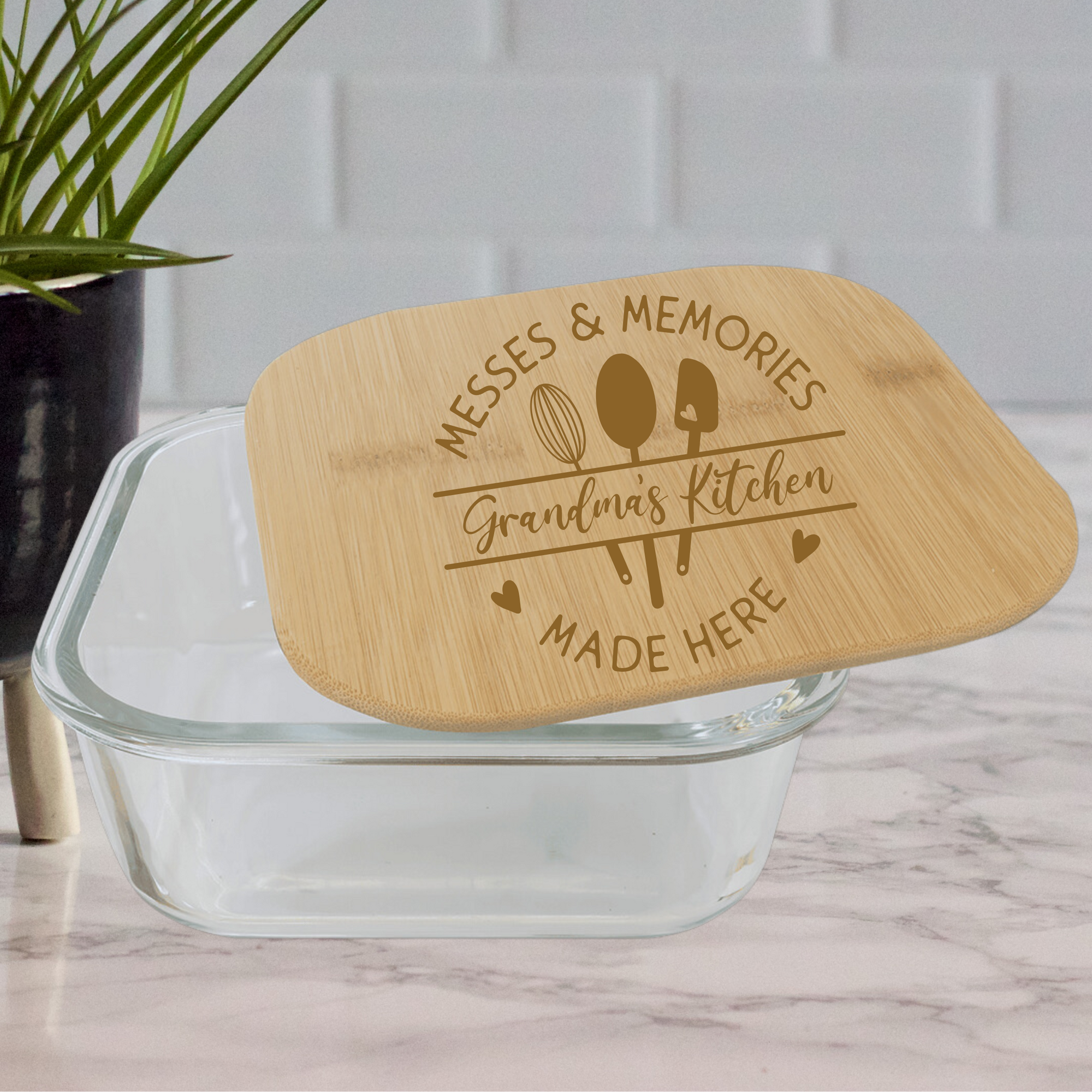 Messes & Memories Glass Storage Container