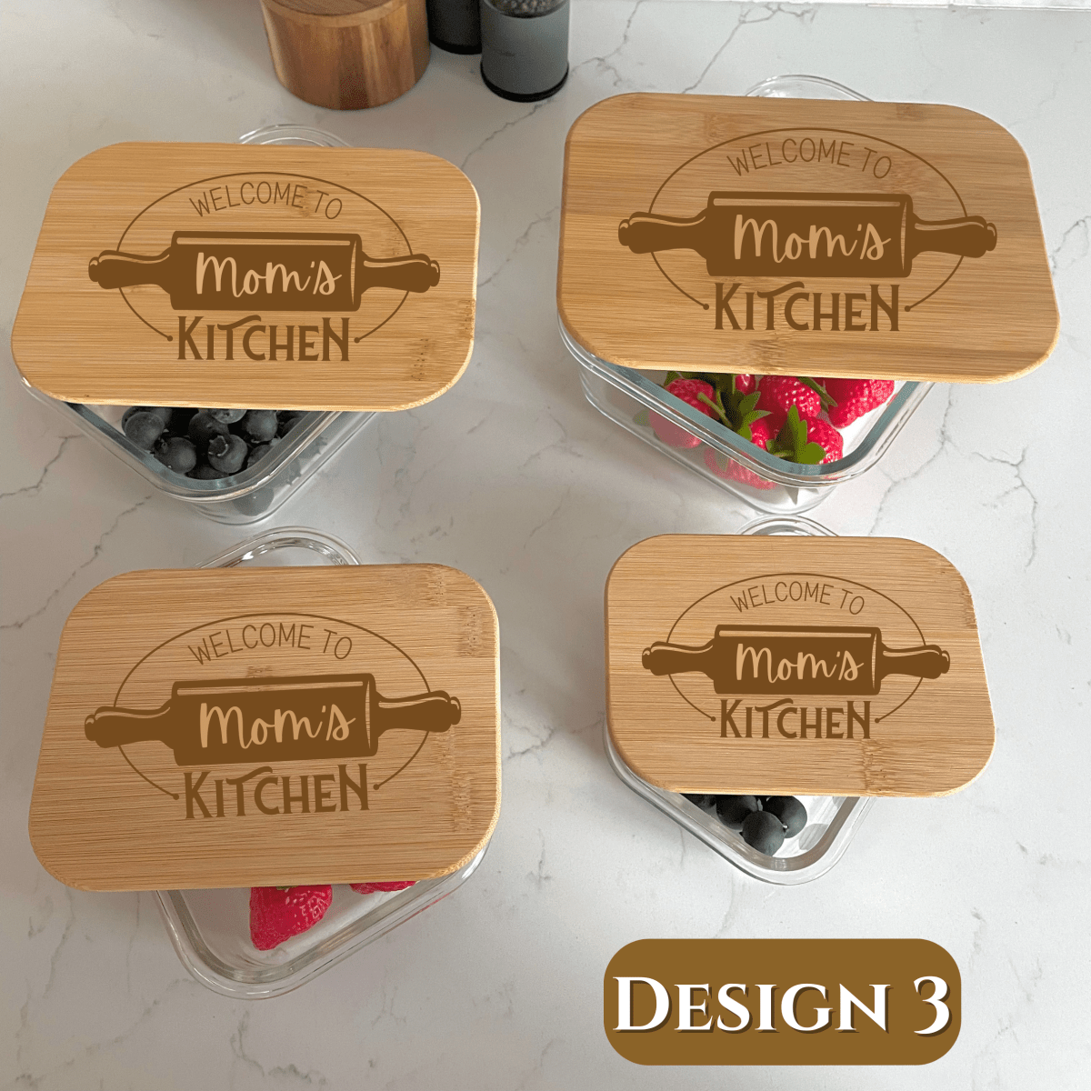 Personalized Savor & Store Personalized Glass Tupperware Set for her, Customized Gifts for Women by Groovy Girl Gifts