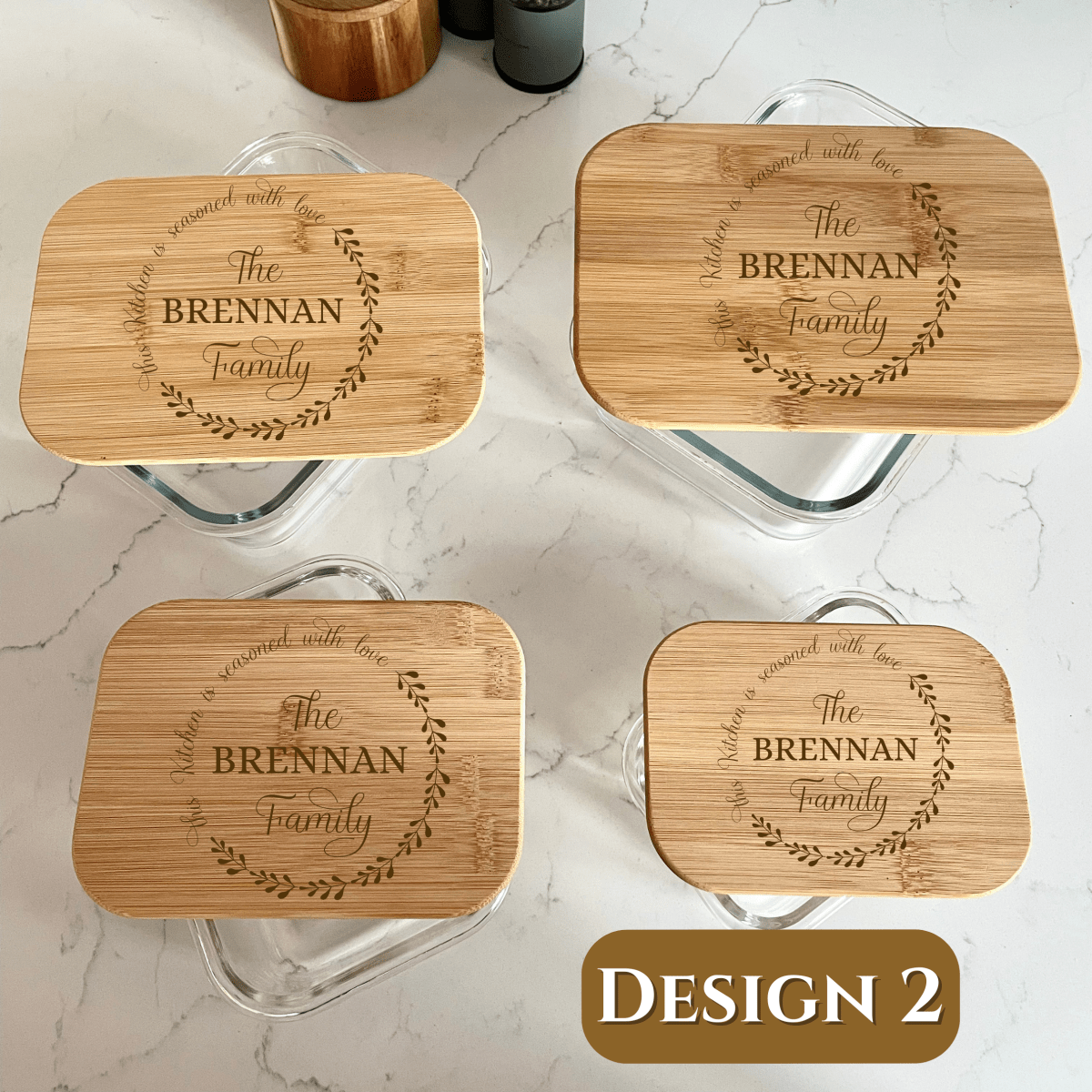 Personalized Savor &amp; Store Personalized Glass Tupperware Set for her, Customized Gifts for Women by Groovy Girl Gifts