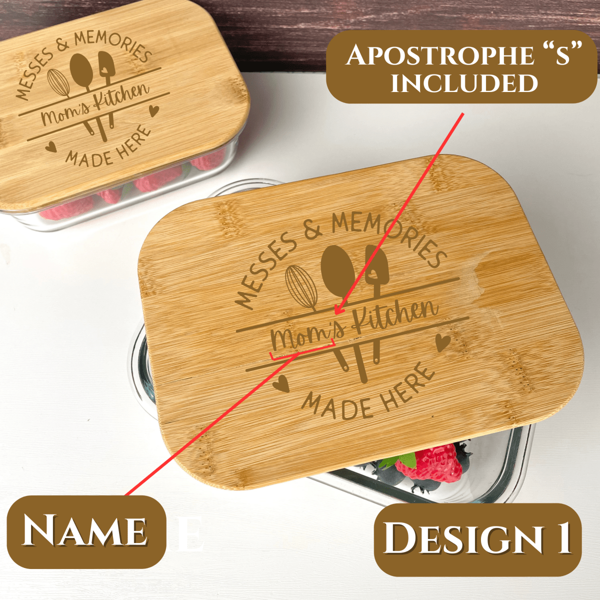 Personalized Savor &amp; Store Personalized Glass Tupperware Set for her, Customized Gifts for Women by Groovy Girl Gifts