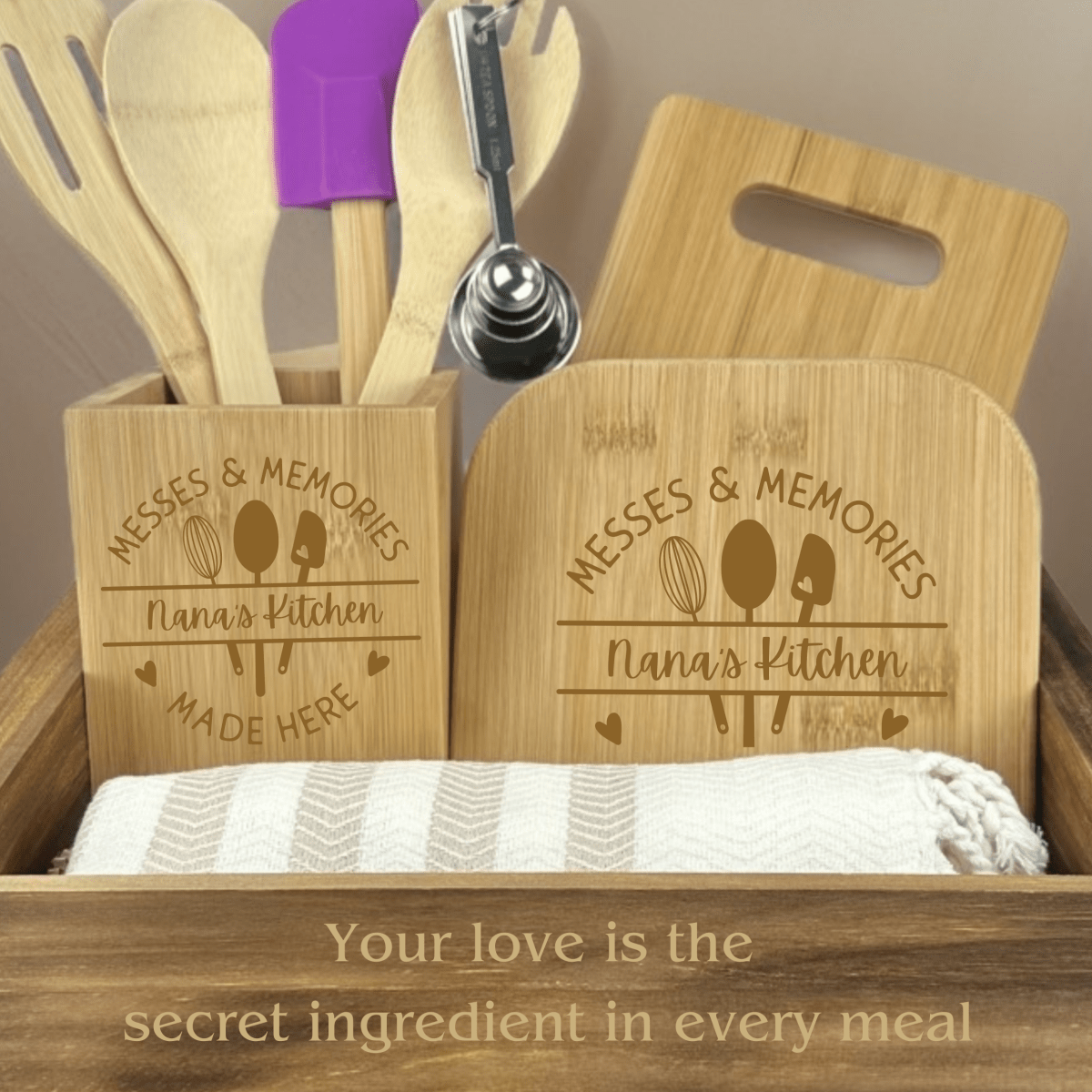 Personalized Mom's Kitchen Essentials Gift Set for her, Customized Gifts for Women by Groovy Girl Gifts