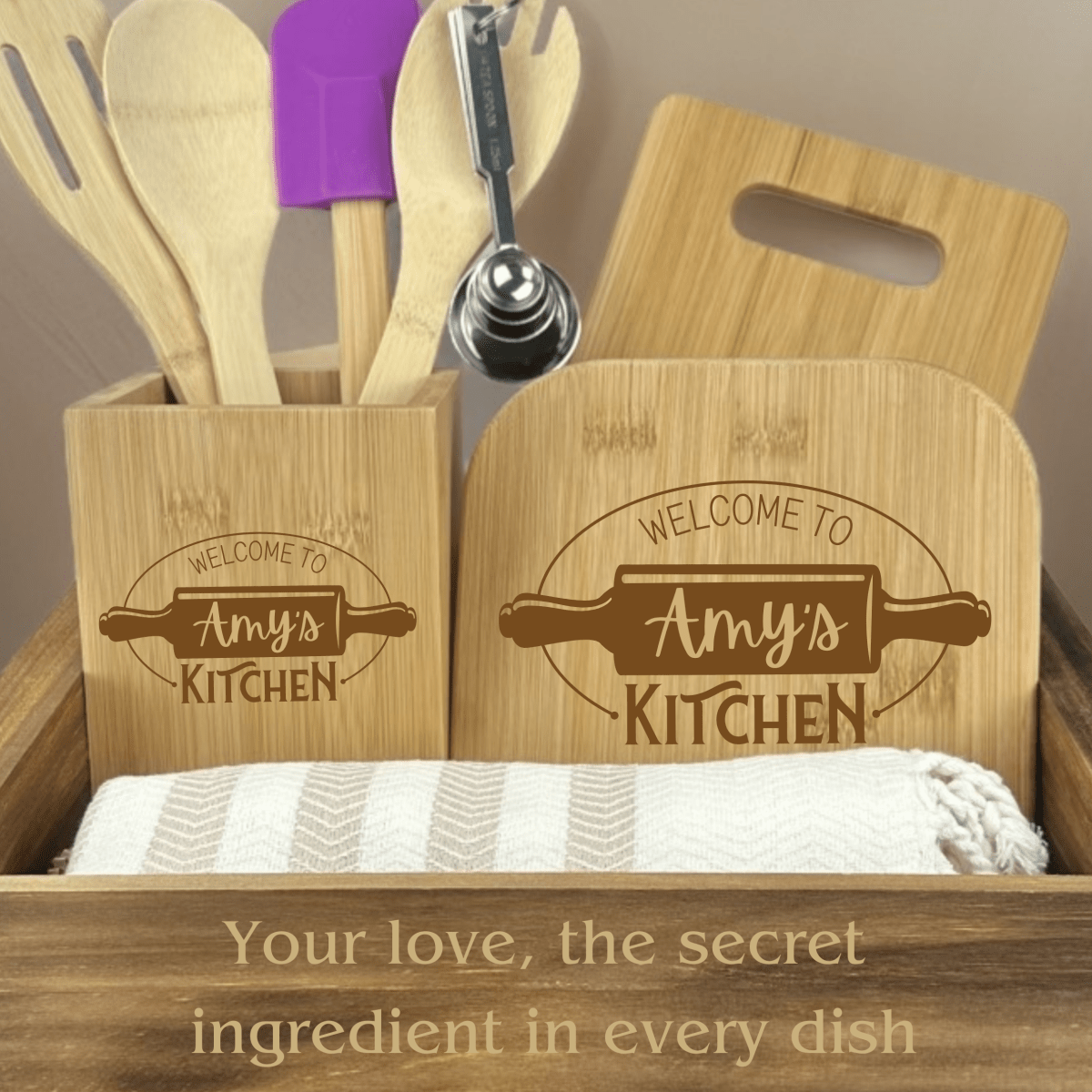 Personalized Culinary Cheers Birthday Gift Set for her, Customized Gifts for Women by Groovy Girl Gifts
