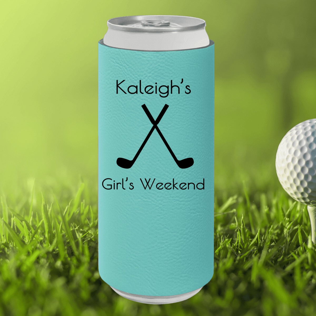 Personalized Girls Golf Weekend Koozie for her, Customized Gifts for Women by Groovy Girl Gifts