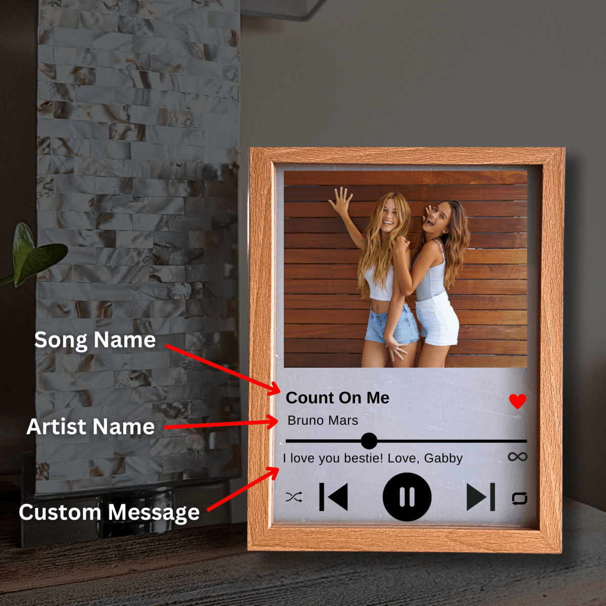 Personalized Musical Memories Keepsake for her, Customized Gifts for Women by Groovy Girl Gifts