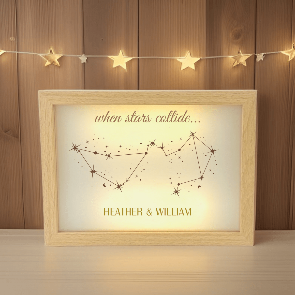 Personalized Stars of Love Illuminated Sign for her, Customized Gifts for Women by Groovy Girl Gifts