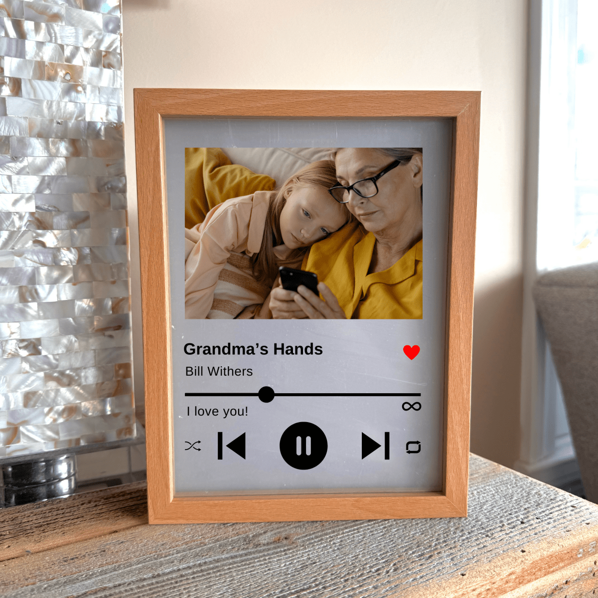 Personalized Birthday Melodies Memory Frame for her, Customized Gifts for Women by Groovy Girl Gifts