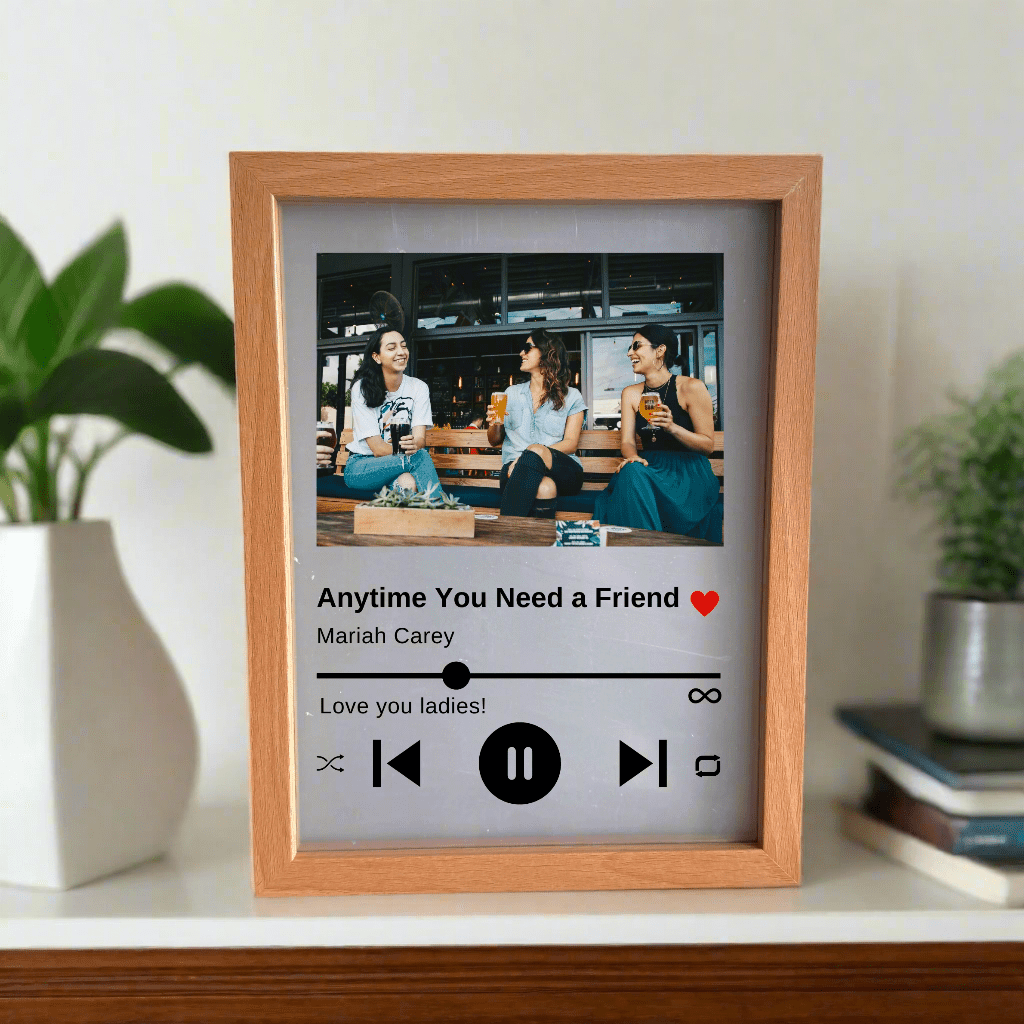 Personalized Birthday Melodies Memory Frame for her, Customized Gifts for Women by Groovy Girl Gifts