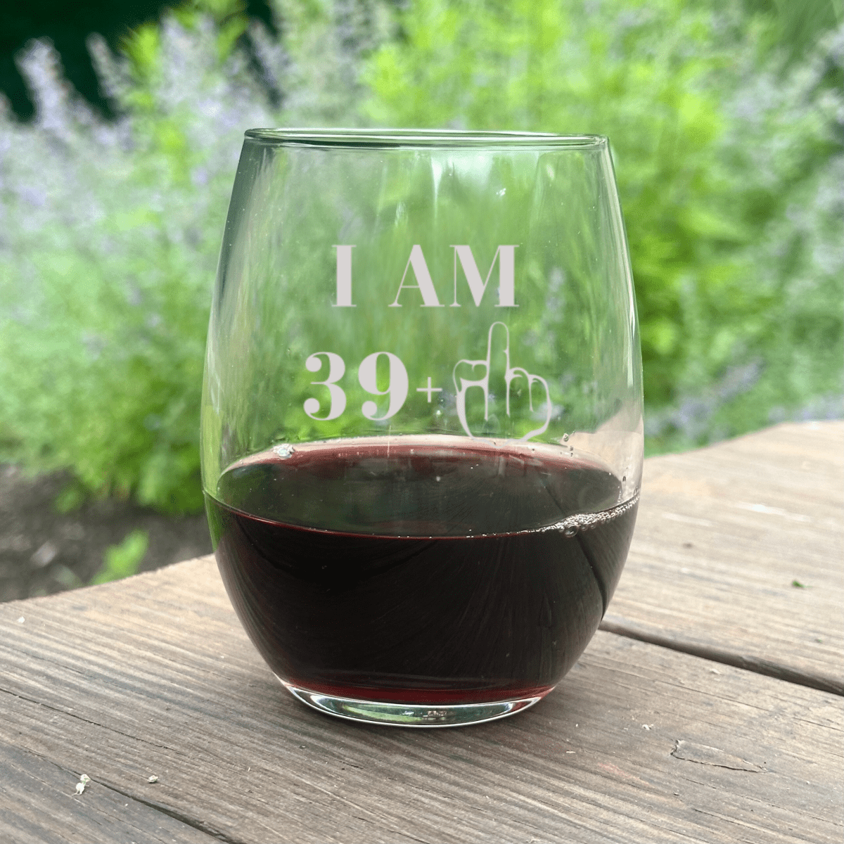 Personalized 40th Birthday Fun Wine Glass for her, Customized Gifts for Women by Groovy Girl Gifts