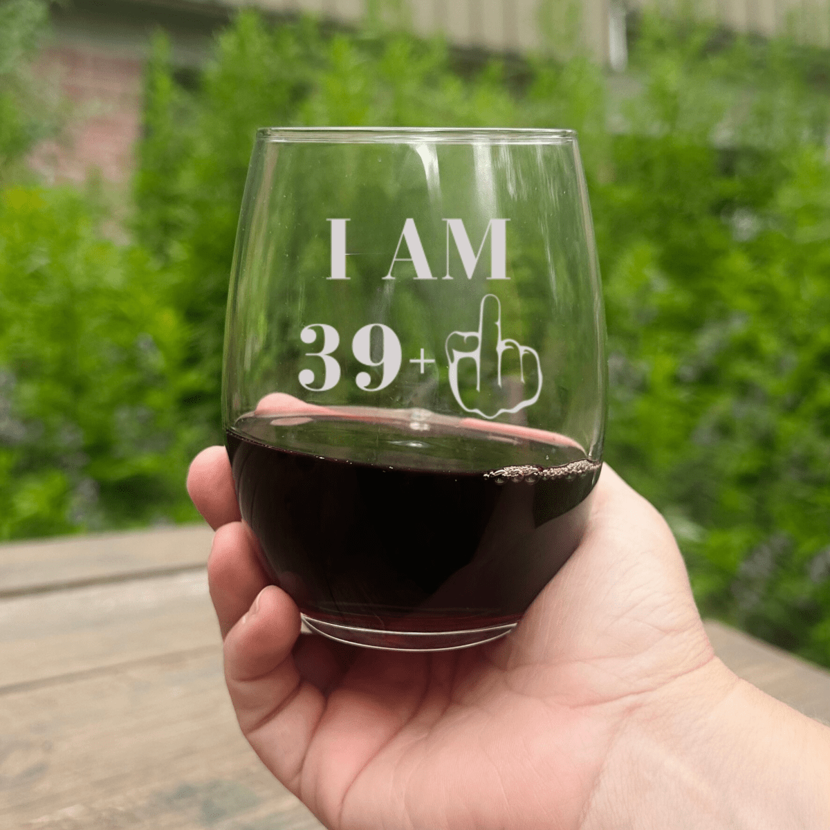Personalized 40th Birthday Fun Wine Glass for her, Customized Gifts for Women by Groovy Girl Gifts