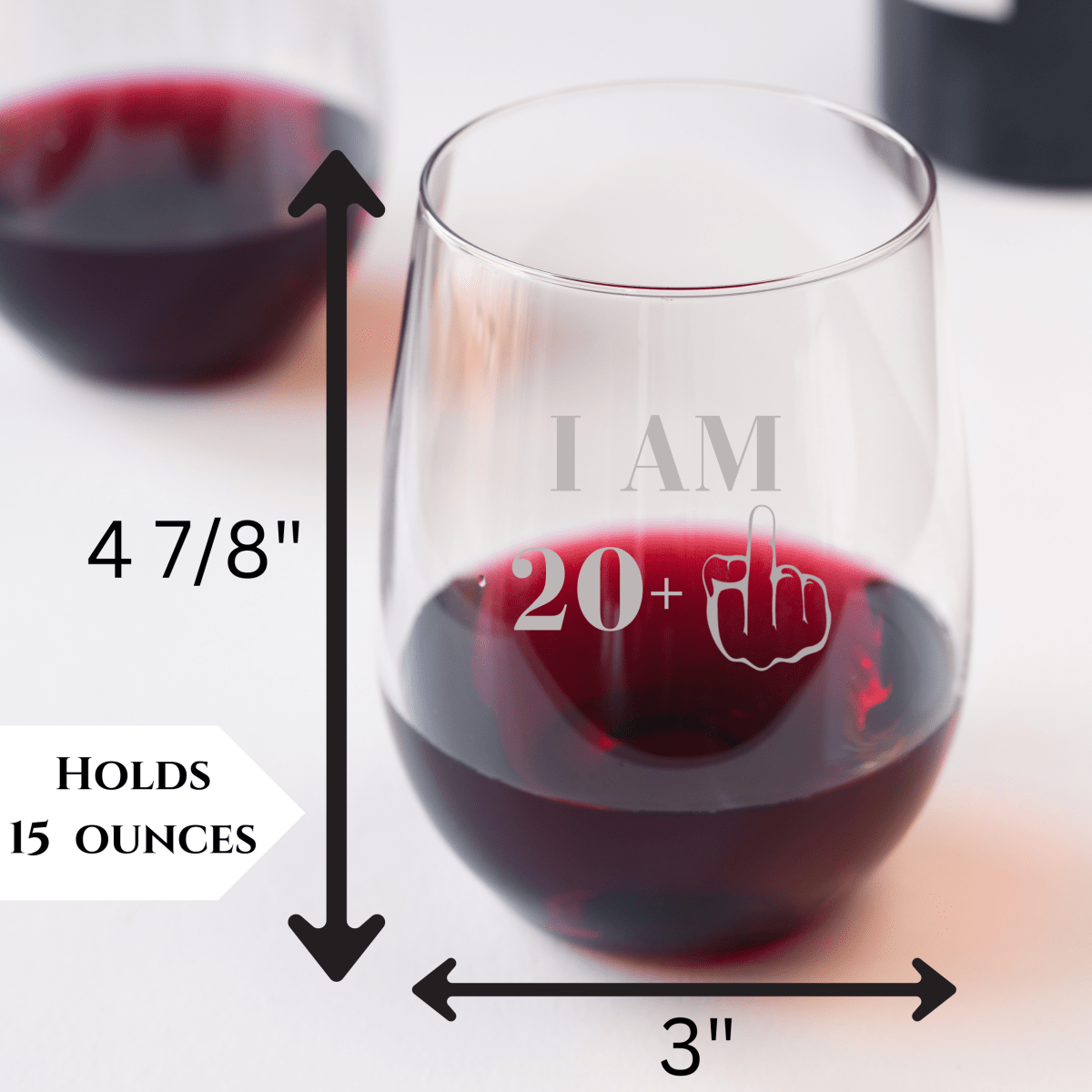 Personalized 21st Birthday Wine Glass for her, Customized Gifts for Women by Groovy Girl Gifts