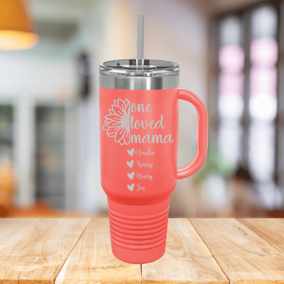 Personalized Mom&#39;s Treasured Drinkware Tumbler for her, Customized Gifts for Women by Groovy Girl Gifts