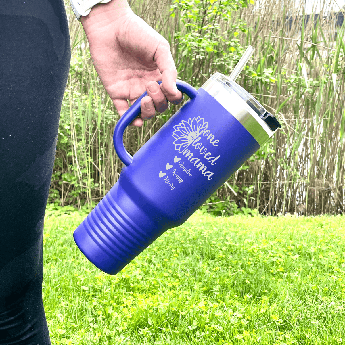 Personalized Mom&#39;s Treasured Drinkware Tumbler for her, Customized Gifts for Women by Groovy Girl Gifts