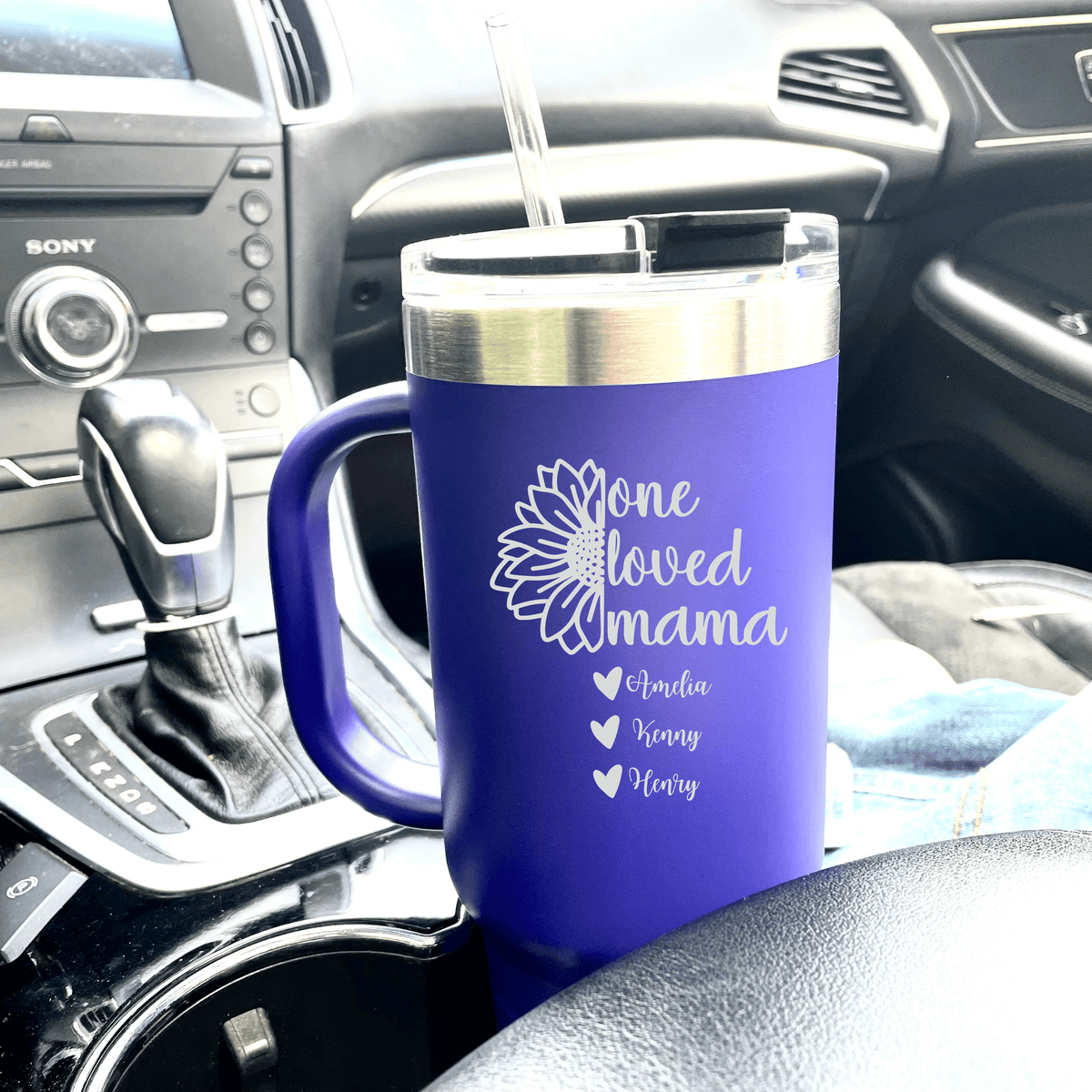 Personalized Mom&#39;s Treasured Drinkware Tumbler for her, Customized Gifts for Women by Groovy Girl Gifts