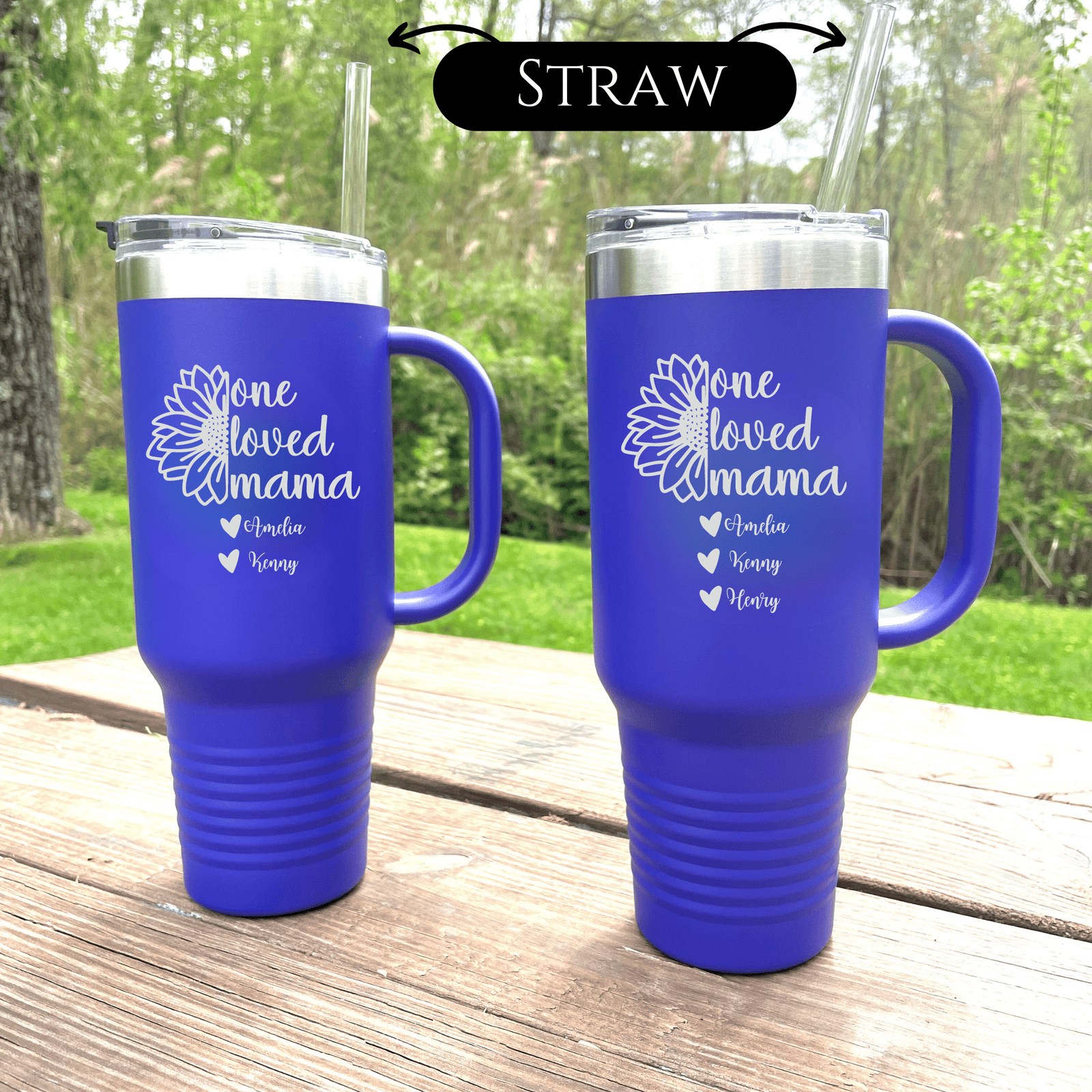 Personalized Mom's Treasured Drinkware Tumbler for her, Customized Gifts for Women by Groovy Girl Gifts