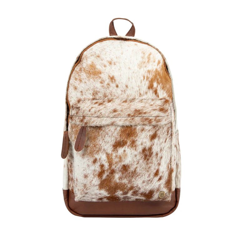 custom printed leather backpack Cowhide Luxe Leather Backpack