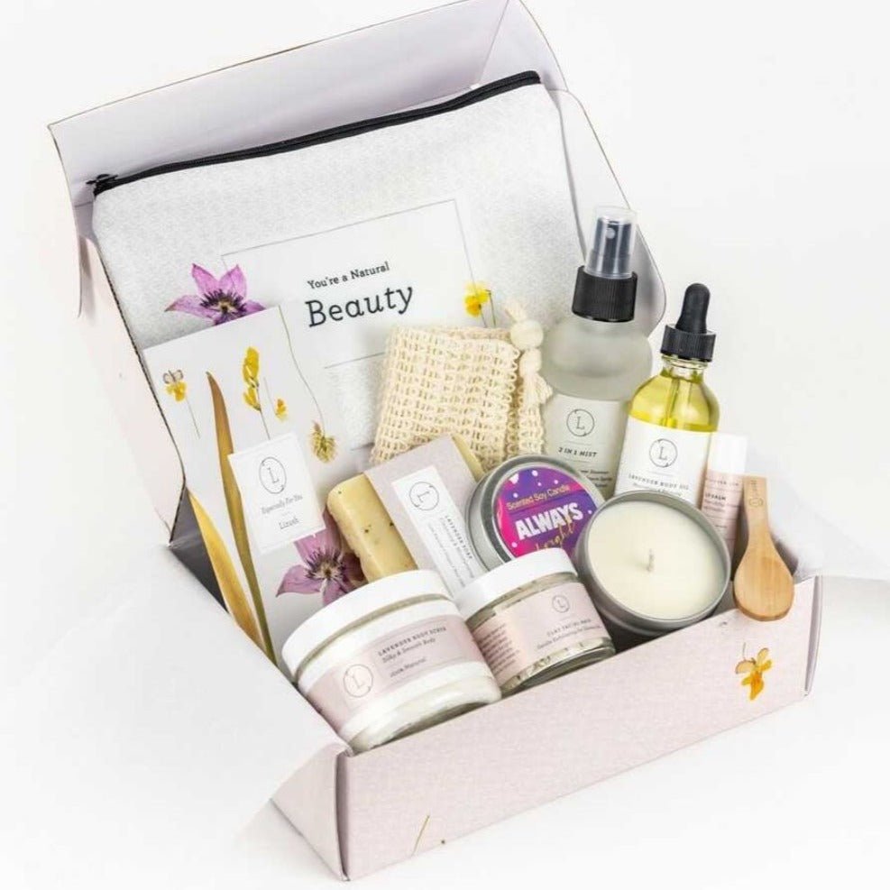 Personalized Relax &amp; Renew Spa Gift Set for her, Customized Gifts for Women by Groovy Girl Gifts