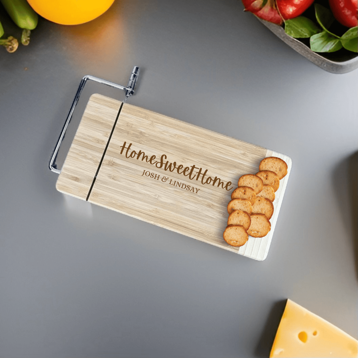 Personalized Our Love Story Cheese Cutting Board for her, Customized Gifts for Women by Groovy Girl Gifts