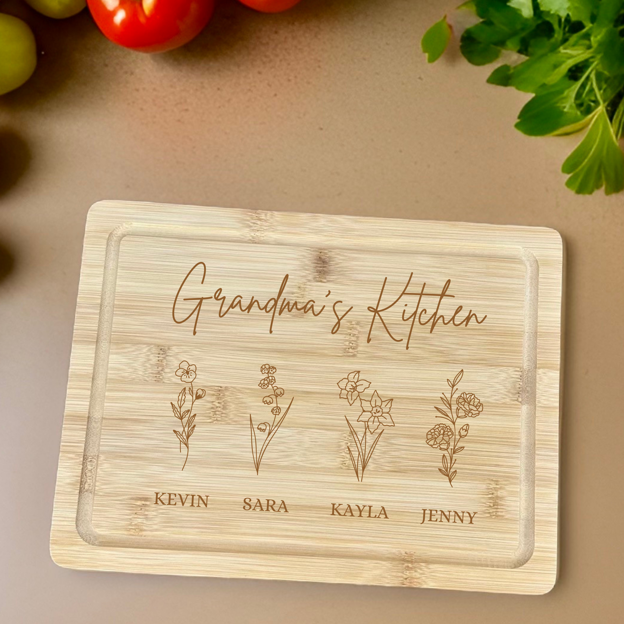Floral Family Cutting Board