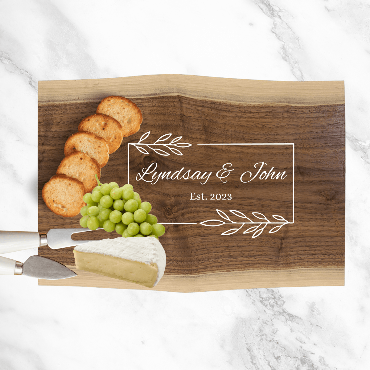 Personalized Elegant Black Walnut Custom Cutting Board for her, Customized Gifts for Women by Groovy Girl Gifts