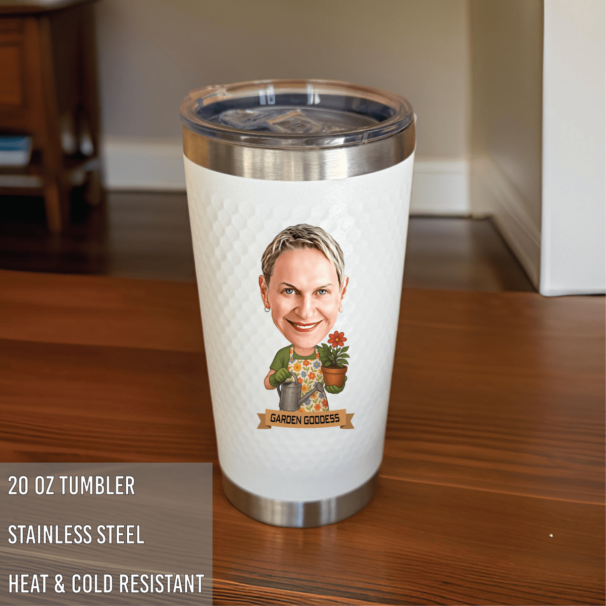 Personalized Garden Goddess Tumbler for her, Customized Gifts for Women by Groovy Girl Gifts
