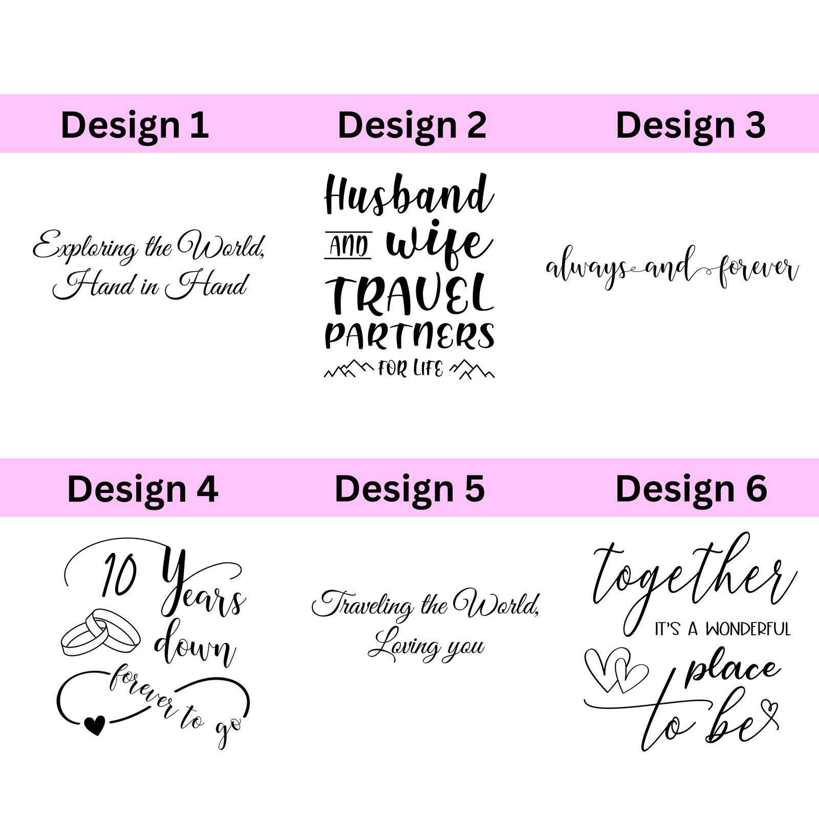 Personalized Travel Partners For Life Set for her, Customized Gifts for Women by Groovy Girl Gifts